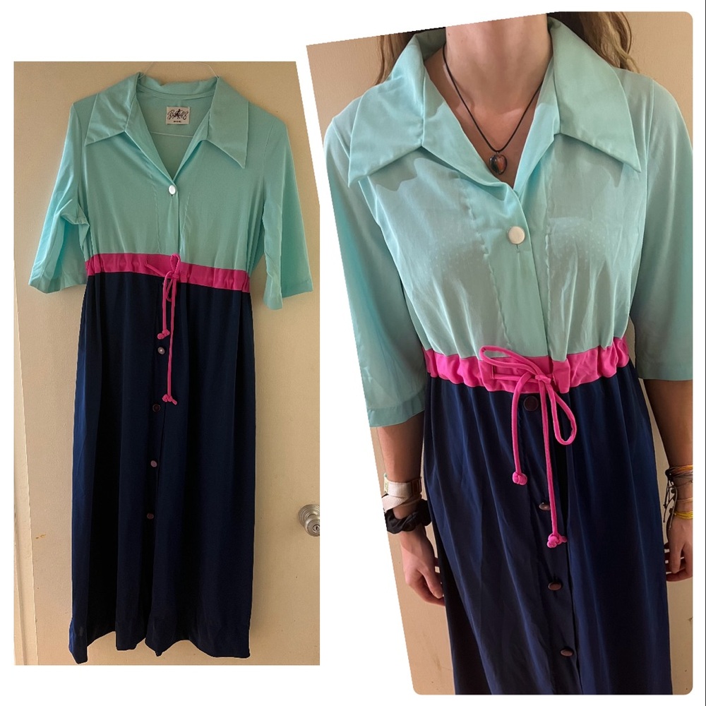 1960s Butterfield 8 colorblock dress